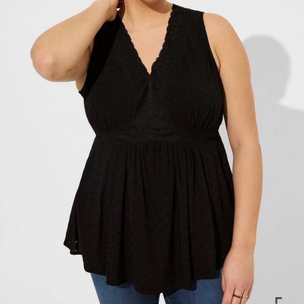 Torrid Mixed Eyelet Sisterhood Babydoll